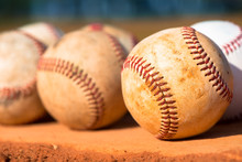 Baseballs On Pitchers Mound