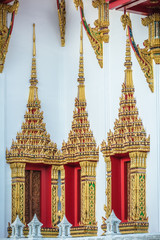 Wall Mural - Thai temple, windows  and frames, Bangkok, Thailand.