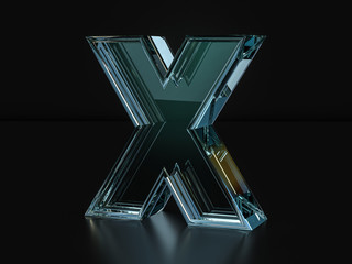 Wall Mural - Glass letter X