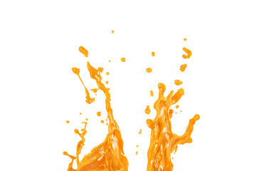 Wall Mural - Orange water or juice wave abstract background
