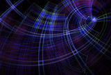 Fototapeta Perspektywa 3d - abstract fractal background, 3D-illustration