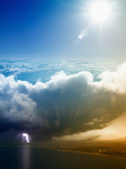 Wall Mural - weather forecast concept, climate change concept
