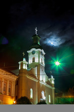 Church Sky Moon Night