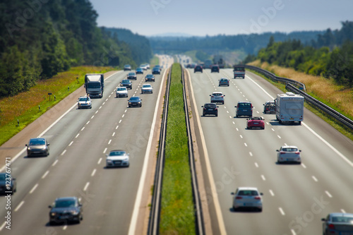 Fotografía Individualverkehr Autobahn PKW Selbstfahrer BAB 9 Teststrecke Unschärfe