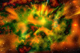 Fototapeta  - universe space star explosion nebula