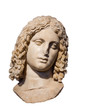 Marble head of Alexander the Great isolated