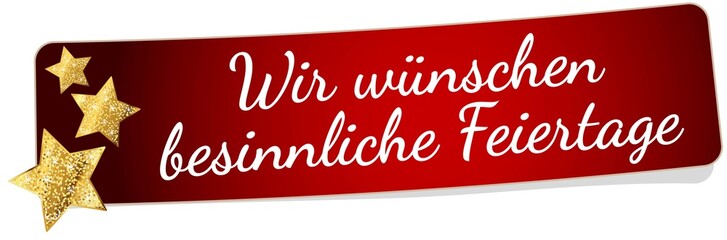 Sticker - Wir wünschen besinnliche Feiertage 