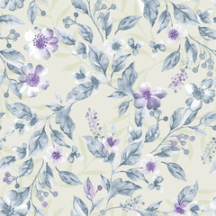  Vivid repeating floral - For easy making seamless pattern use it for filling any contours