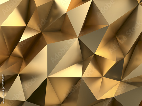 Rich Gold Abstract Background 3D Rendering Poster