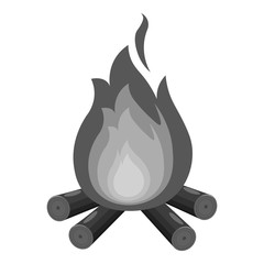 Wall Mural - Campfire with firewood icon of vector illustration for web and mobile