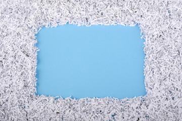  paper frame on blue