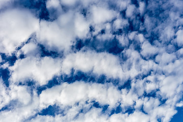 Blue sky with clouds.