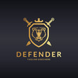 Defender logo. Bear logotype 