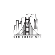 San Francisco Skyline Vector Design Template Illustration