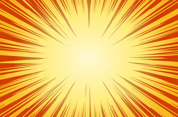 Wall Mural - Sun Rays for Comic Books Radial Background Vector