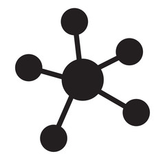 Wall Mural - business network icon
