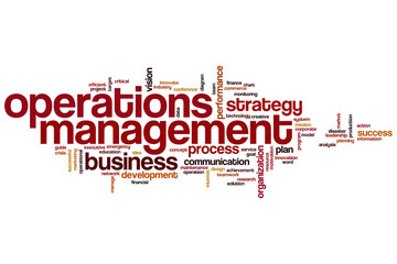 Wall Mural - operations management word cloud
