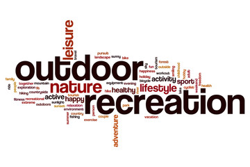 Wall Mural - Outdoor recreation word cloud