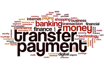 Wall Mural - Transfer payment word cloud