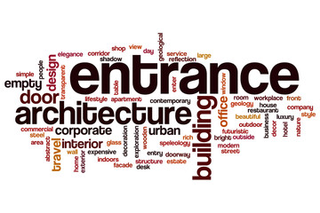 Canvas Print - Entrance word cloud