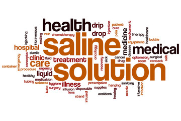 Wall Mural - Saline solution word cloud