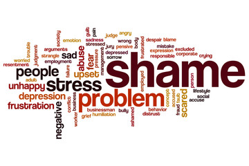 Sticker - Shame word cloud