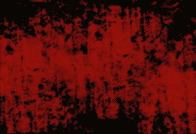 Halftone Dots Frame, Red Black Grunge Texture