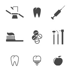 Wall Mural - Stomatology icon set