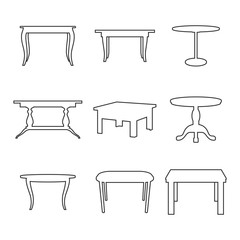 Wall Mural - Table icons