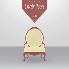 Sticker - Retro Chair icon, logo