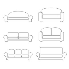 Wall Mural - Sofa icon set