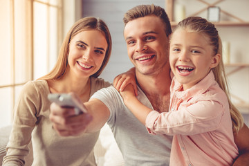 Wall Mural - Family at home