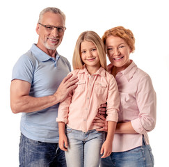 Poster - Grandparents and little girl