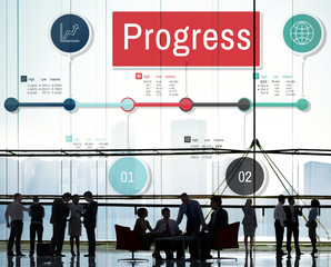 Canvas Print - Progress Improvement Investment Mission Develoment Concept