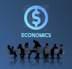 Wall Mural - Economics Finance Money Technology Graphic Concept