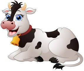 Cute cartoon cow