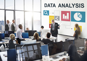 Canvas Print - Business Data Analysis Presentation Information Concept