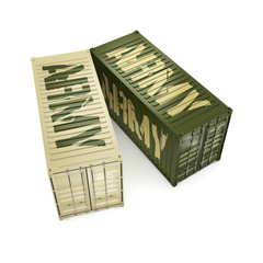 3D rendering army containers