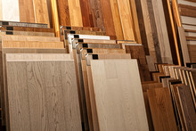 Sample Parquet Boards In Hardware Store