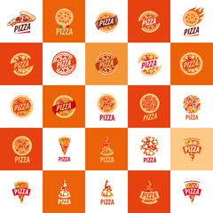 Wall Mural - pizza vector logo