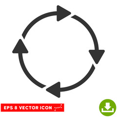 Wall Mural - Rotation EPS vector pictogram. Illustration style is flat iconic gray symbol on white background.