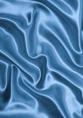 Wall Mural - Smooth elegant blue silk as background