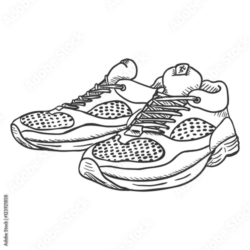 This Vector Shoes Stock Pair Illustration Buy Of Sketch Running Yb76gfvIym