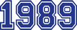 1989 Year college font