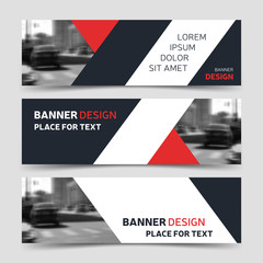 Wall Mural - Set of horizontal business banner templates. Corporate identity