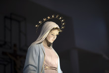 TIHALJINA, 30 Km FROM MEDJUGORJE, BOSNIA AND HERZEGOVINA, 2016/8/7. Statue Of The Virgin Mary