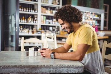 Man using mobile phone