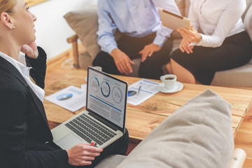 Sticker - Group of businesspeople working in office