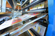 © industrieblick - Druckmaschine Rollenoffset in einer Zeitungsdruckerei // printing machine roll offset in a newspaper printing company