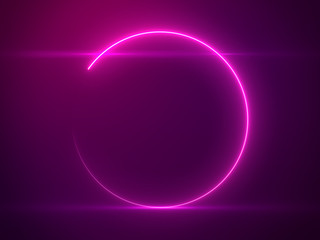 Beautiful Pink Circle Light with Lens Flare - Luxury Background Design Element